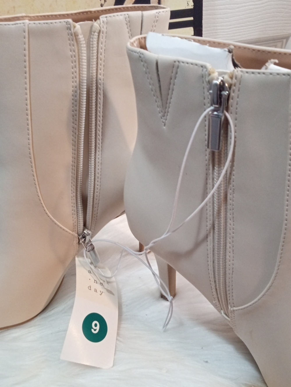 A NEW DAY CREME CHAR BOOTIES - Picture 8 of 13